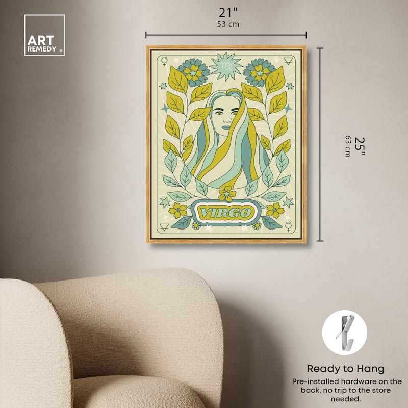 Virgo Stars Card Canvas by Art Remedy