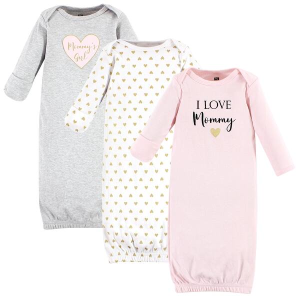 slide 1 of 1, Hudson Baby Infant Girl Cotton Gowns, Girl Mommy 0-6 Months - Girl Mommy