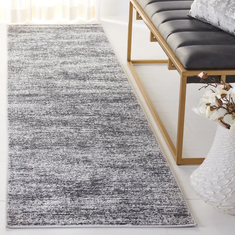 SAFAVIEH Shivan Marleine Modern Rug - 2'2" x 8' Runner - Grey/Dark Grey