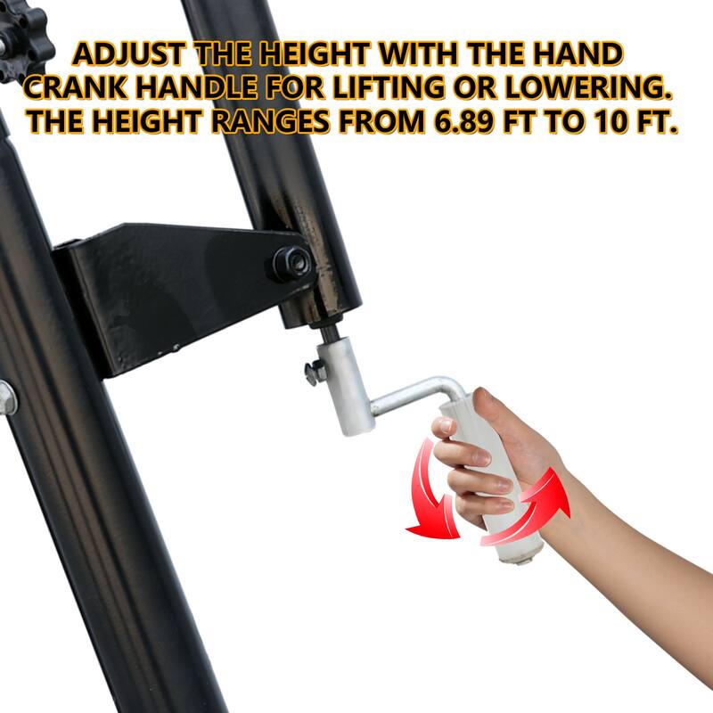 Portable Basketball Hoop,Adjustable Height 6.89ft to 10.01ft,34 inch Backboard with Rebound System,with Water/Sand Base & Wheels