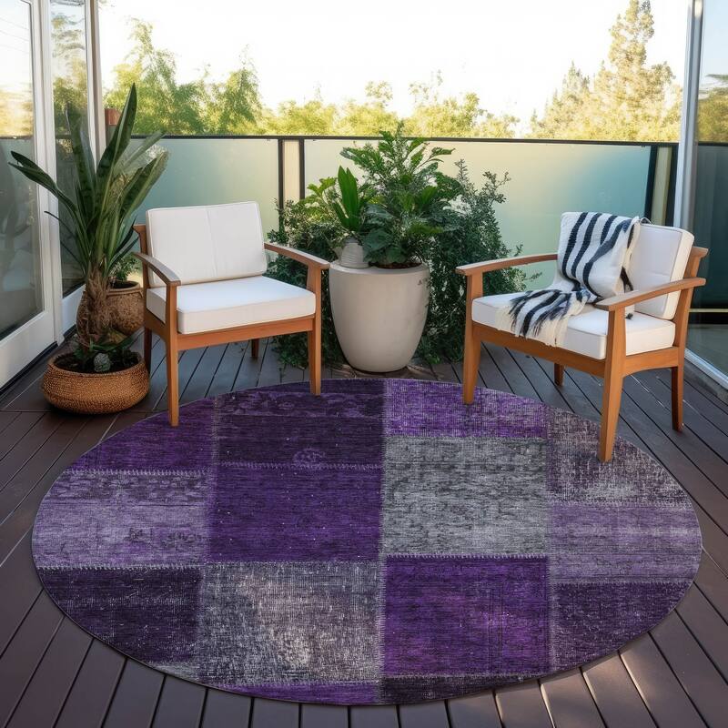 Machine Washable Indoor/ Outdoor Chantille Vintage Oriental Rug