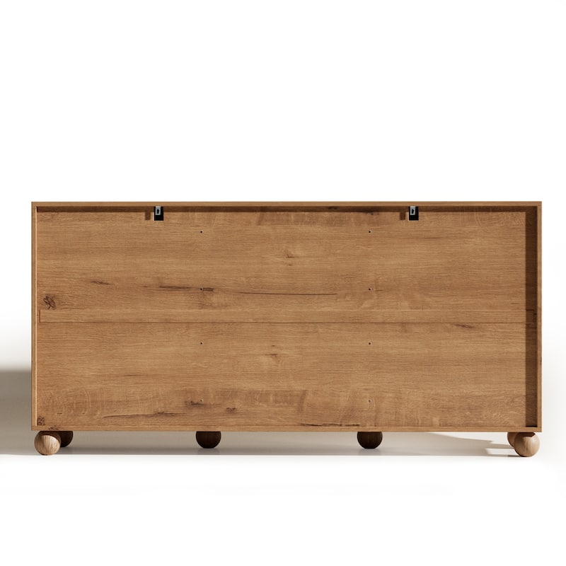 Wave Front 9 Drawer Dresser Handle-Free Modern Storage Cabinet