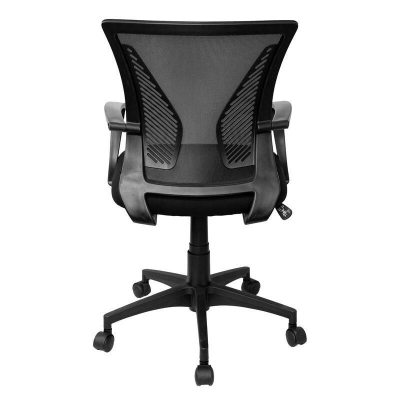 Techni Mobili Ergonomic Mesh Office Chair, Breathable Black Task Chair for Home Office or Study with Adjustable Height Tilt