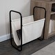 preview thumbnail 2 of 8, Canvas and Metal Log Holder or Magazine Rack - 17.5"L x 9.1"W x 20.0"H