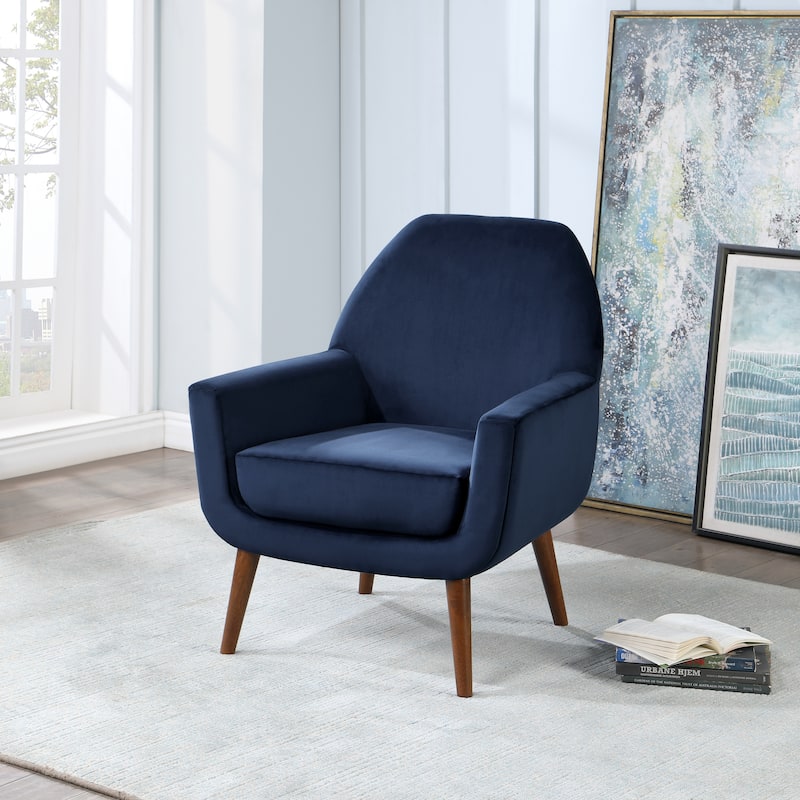 Adrian Mid-Century Velvet Arm Chair by Greyson Living