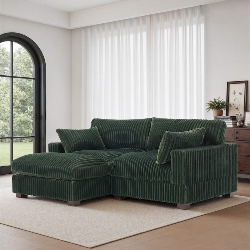 Oversized Plush Modular Sectional Sofa Set L Shaped Couch