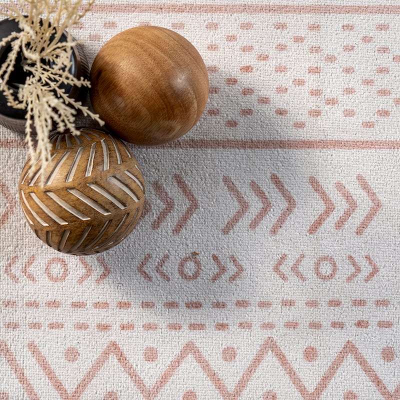 Nuloom Calia SpinClean Machine Washable Aztec Bands Area Rug