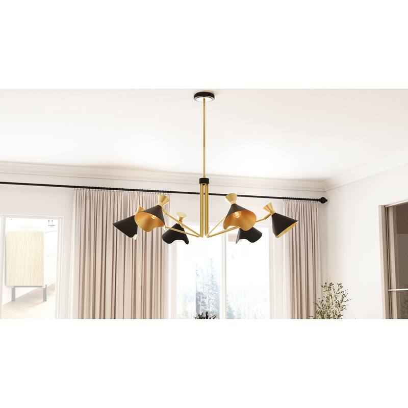Arden 6-Light Matte Black Chandelier