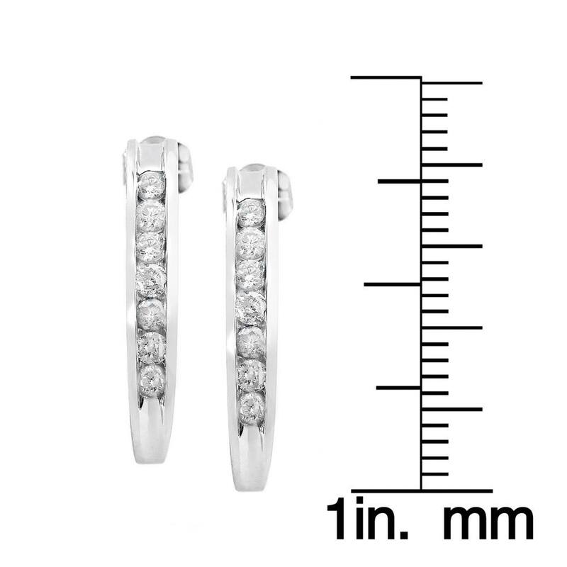 Auriya 14k Gold 1/2ctw Diamond Hoop Earrings (I-J, I1-I2)