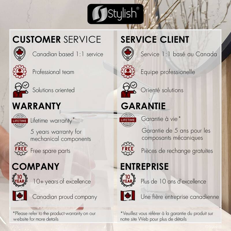 Stylish Vita Single Handle 6" Bathroom Faucet B-102C & B-102N