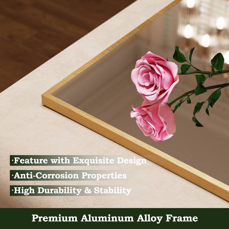 QuivaraView Wall Mounted Aluminum Frame Bathroom Vanity Mirror
