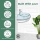 preview thumbnail 7 of 15, Talula 25 Inch Clear Glass Corner Vessel Sink with Faucet, Drain and Towel Bar - Renovators Supply