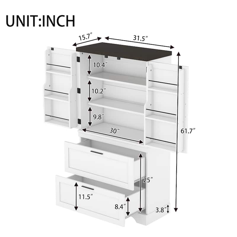 Modern Farmhouse Wooden Storage Cabinet