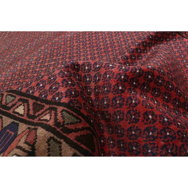 ECARPETGALLERY Hand-knotted Andelz Red Wool Rug - 3'4 x 9'10