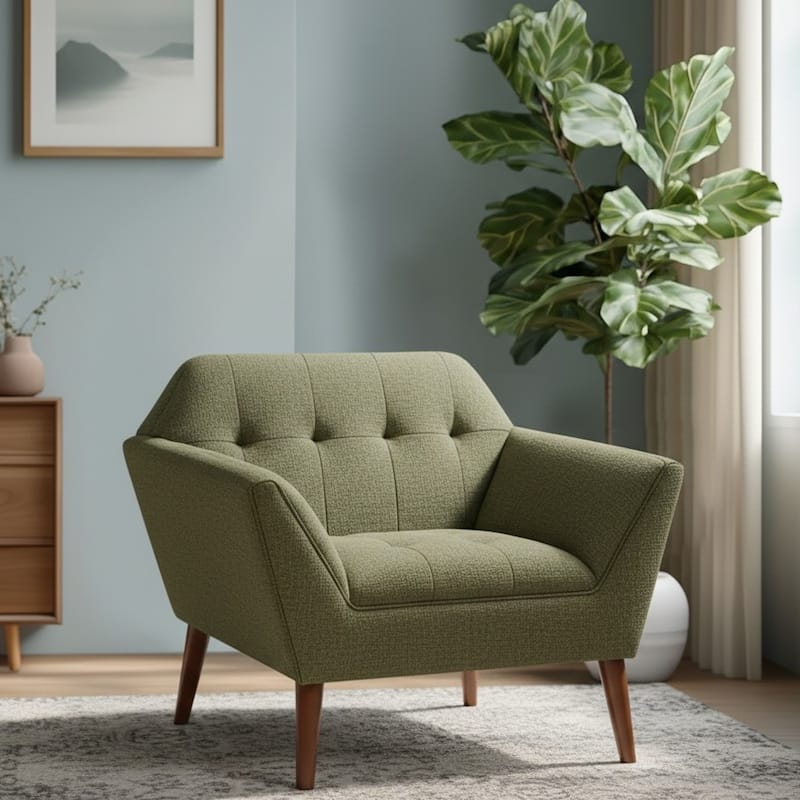 INK IVY Newport Wide Mid-Century Modern Lounge Chair