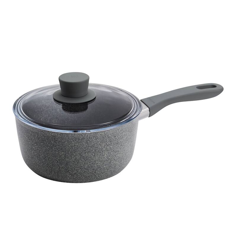 ZWILLING Parma Plus Ceramic Aluminum Ceramic Nonstick Saucepan with Lid - Grey - 2.9-qt