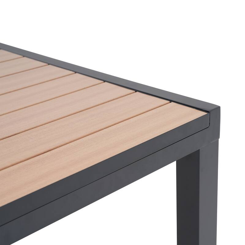 Outdoor Patio Dining Sets with Rattan Chairs and Aluminum Extendable Dining Table for 8 Persons