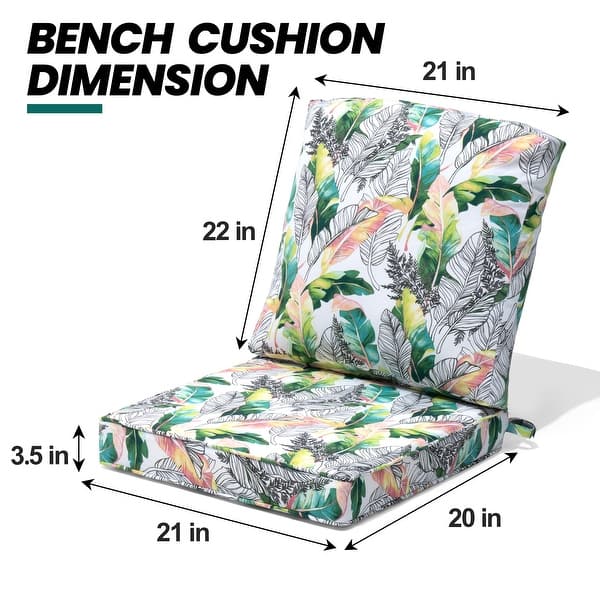 dimension image slide 13 of 14, 21 W x 22 D in. Deep Seat Outdoor Cushion Set by Crestlive Products