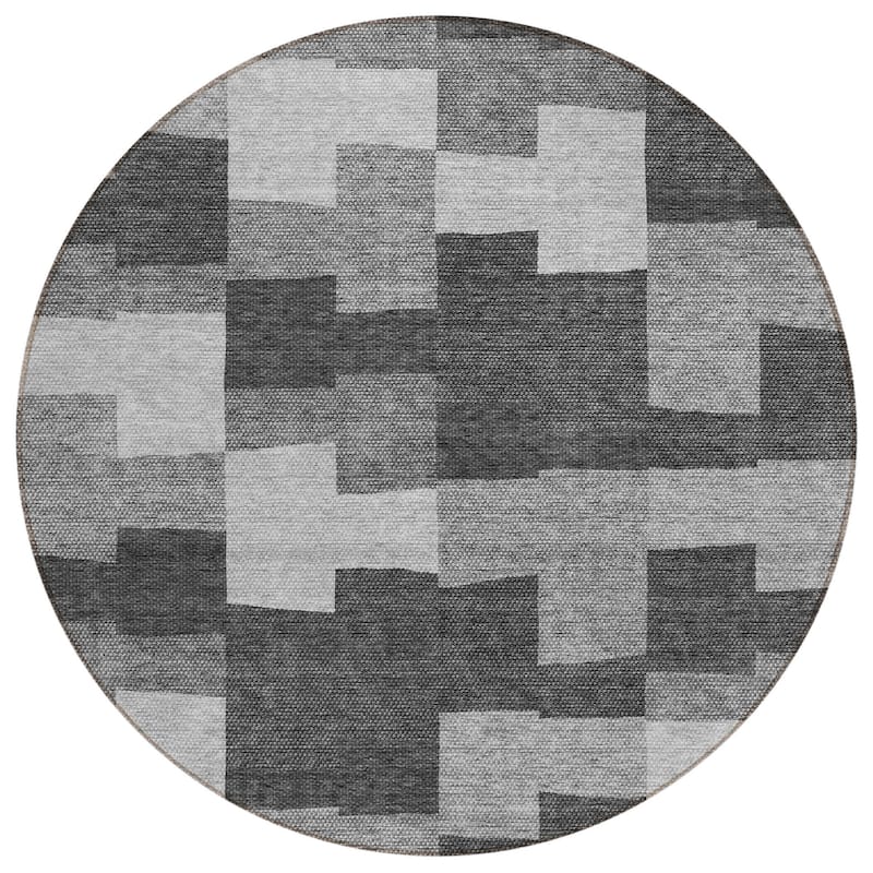 HomeRoots Geometric Transitional Rectangle Outdoor Rug