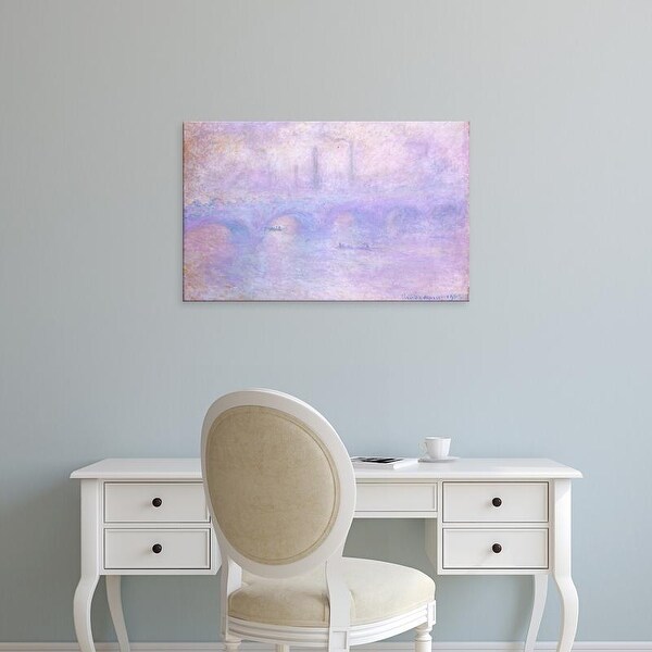 Easy Art Prints Claude Monet's 'Waterloo Bridge. Effect of Fog' Premium Canvas Art
