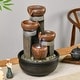 preview thumbnail 3 of 8, 15.7-inch High Tiered Rock Water Fountains Indoor Waterfall Feature