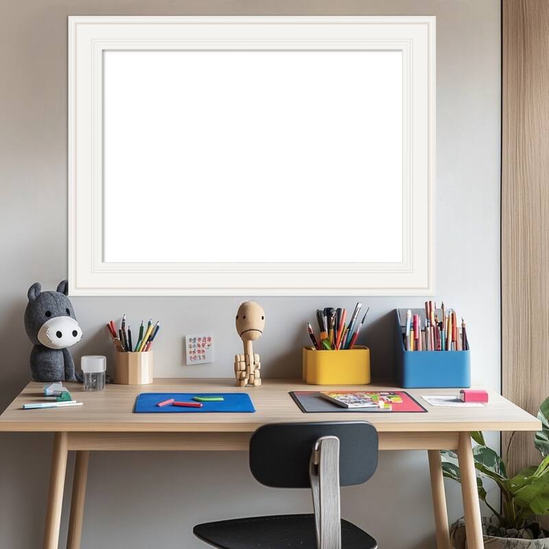 Amanti Art Ridge Black Framed Dry Erase Magnetic Board