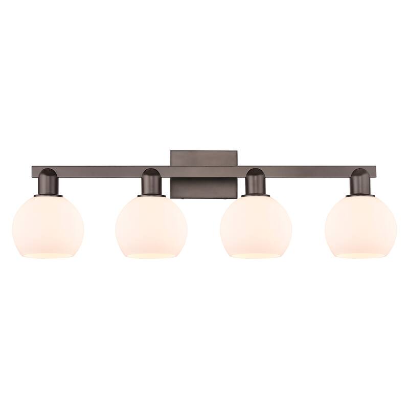 Innovations Lighting 716-4W-10-33 Athens Vanity Athens 4 Light 33" - Oil Rubbed Bronze / Matte White
