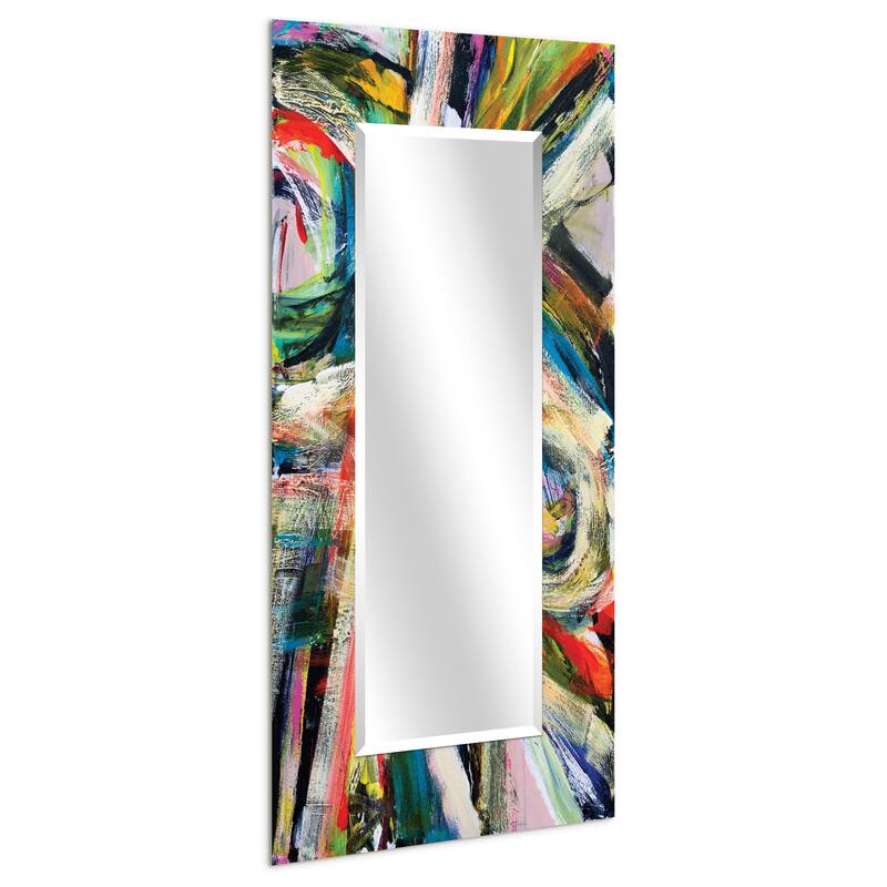 Abstract Rectangular Beveled Wall Mirror, Leaner,Large Mirror, Bathroom Mirror,Cheval Mirror,Ready to Hang