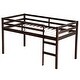 preview thumbnail 7 of 15, Kid Bed Frame Wooden Low Height Twin Size Loft Bed with Ladder,Strengthened Slats