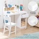 preview thumbnail 4 of 7, COSTARS Kids Desk and Chair Set, Kids Study Desk with Hutch for 5-12 Years Old, Student Writing Table Computer Workstation