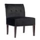 preview thumbnail 42 of 51, Samantha Indoor Living Room Velvet Slipper Chair by Sole Designs Black