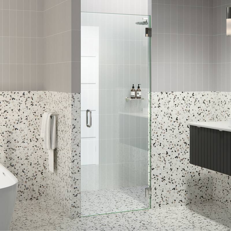 Glass Warehouse GW-DO-26 Albedo 78" High x 26" Wide Hinged Frameless