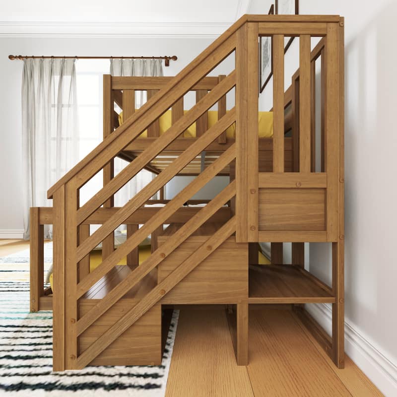 Twin Over Full Low Bunk With Staircase