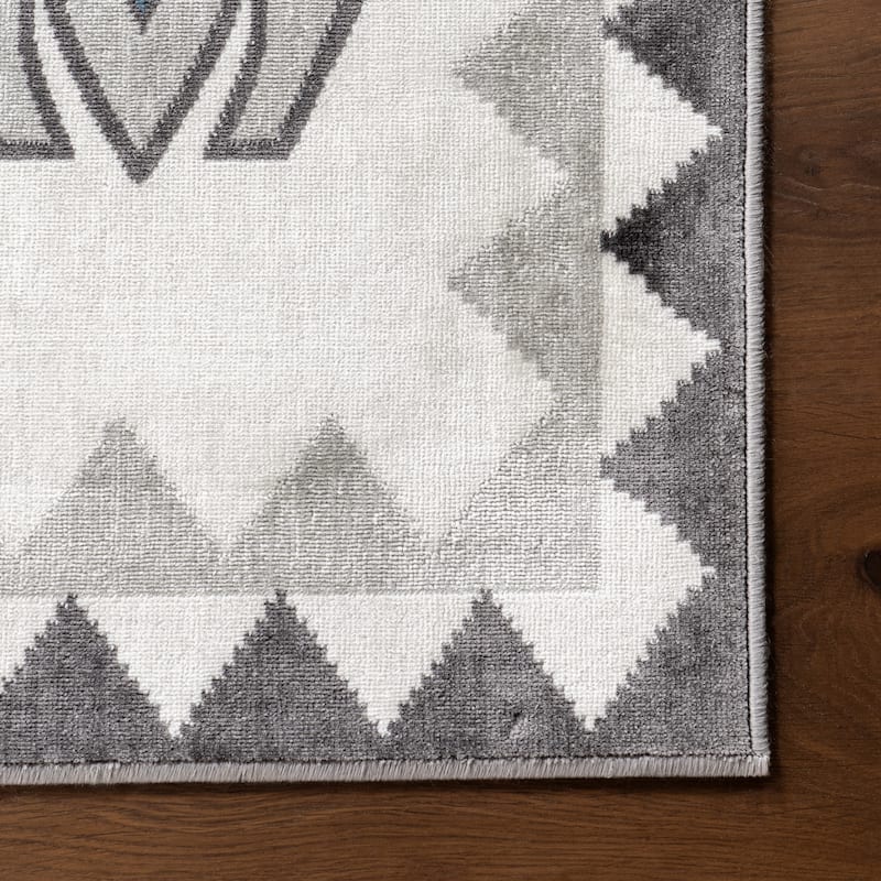 Nuloom Brinley SpinClean Geometric Machine Washable Area Rug