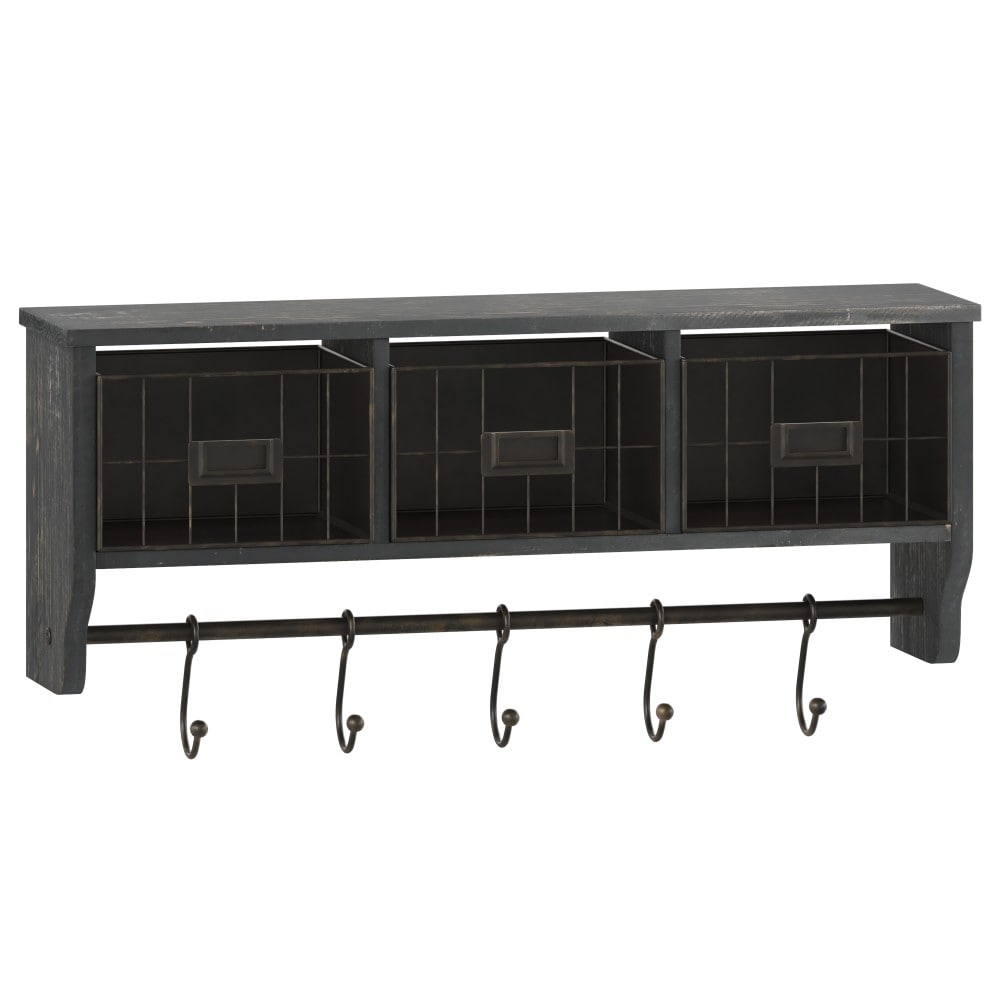 Wire basket shelf with hooks cheap
