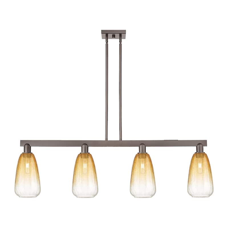 Innovations Lighting 716-4I-8-46 Brookhaven Almond Linear Brookhaven - Oil Rubbed Bronze / Amber