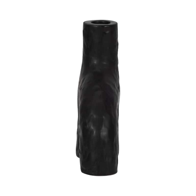 Sagebrook Home Volcano Texture Double Arched Taper Holder, Black