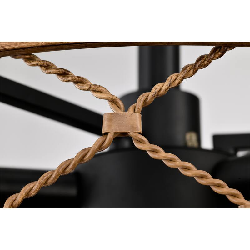 16 Inch Modern Wood Grain Fandelier