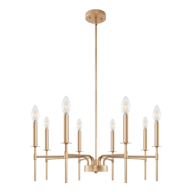 Modern Chandelier for Dining Room 8-Light Farmhouse Chandelier Lighting Fixtures Rustic Candle for Living Room Foyer Bedroom