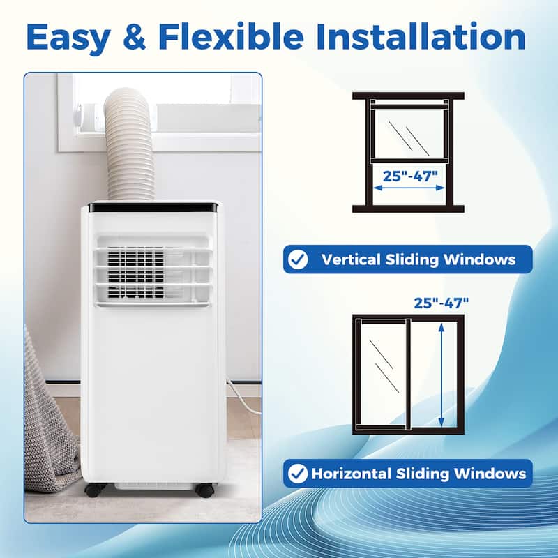 Gymax 8000 BTU Portable Air Conditioner Floor AC Unit Fan &