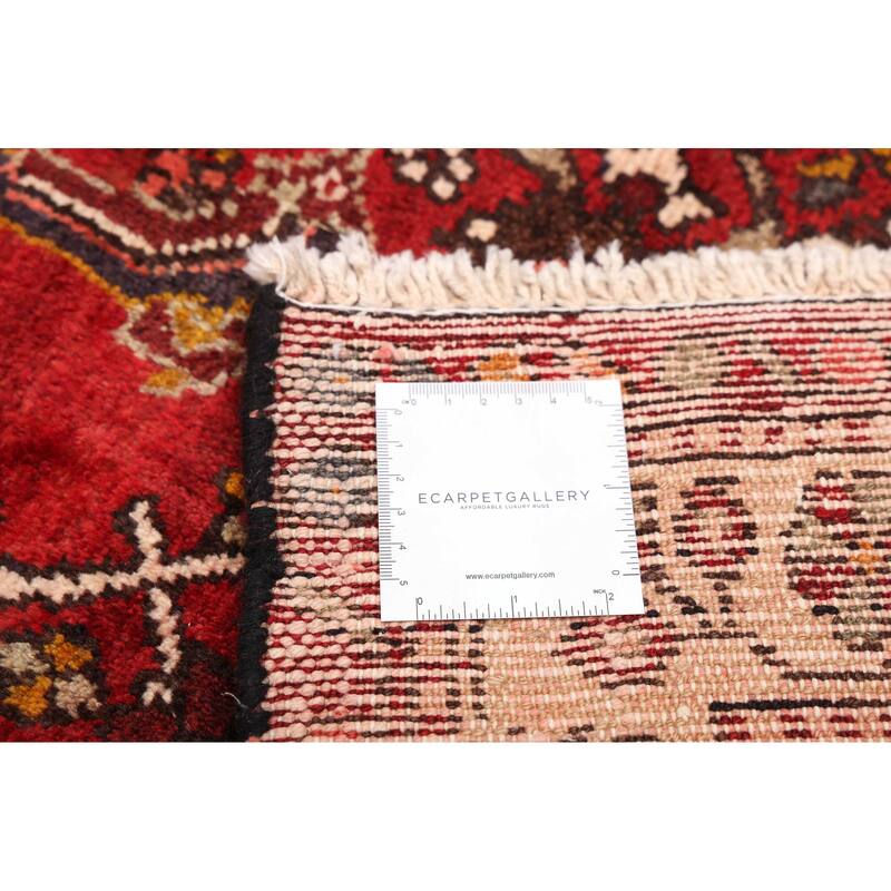 ECARPETGALLERY Hand-knotted Andelz Red Wool Rug - 3'6 x 10'2