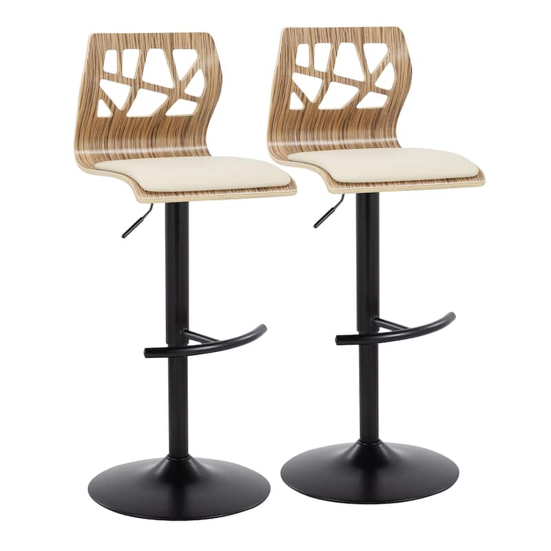 Carson Carrington Sala Adjustable Bar Stool with Rounded T Footrest (Set of 2)