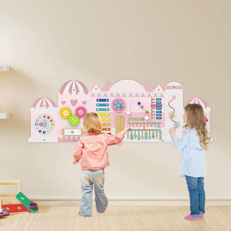 Costway 11-in-1 Montessori Wooden Sensory Board for Education and - See Details