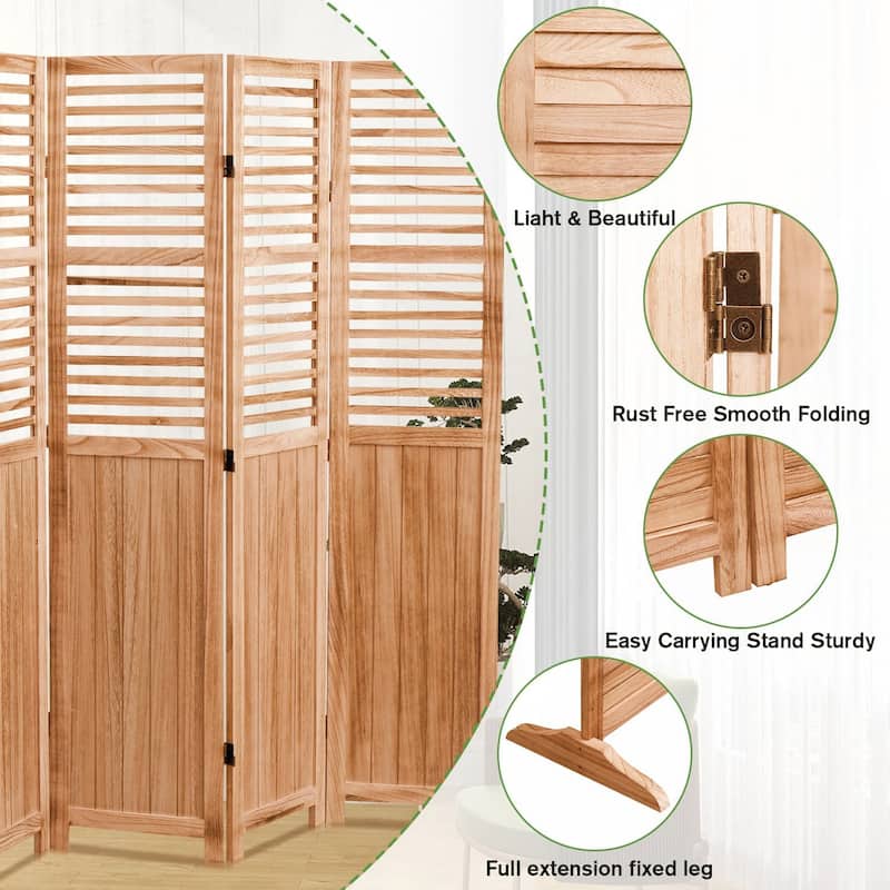 Solid Wood Folding Room Divider