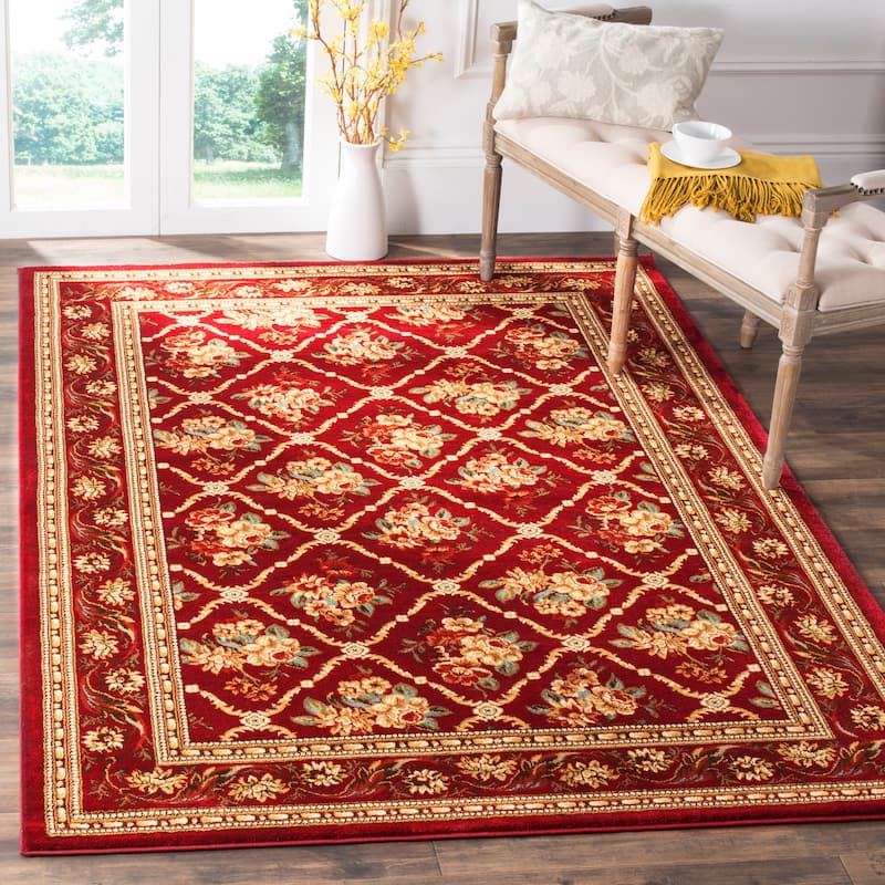 SAFAVIEH Lyndhurst Argelia Traditional Oriental Trellis Rug - 8' x 11' - Red/Red
