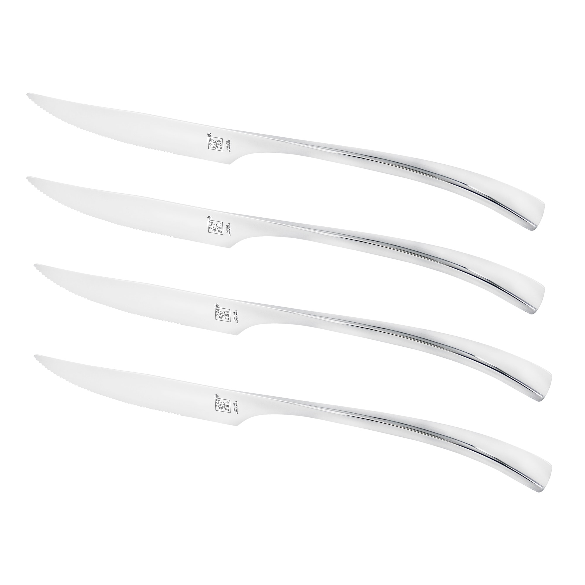 Zwilling Stainless-Steel Dinner Steak Knives and Forks, Set of 12