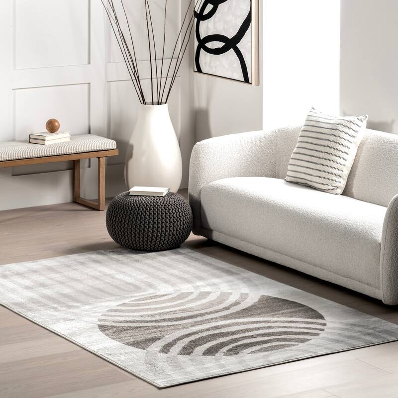 Nuloom Shandra Abstract Sky Area Rug - 4' x 6' - Grey
