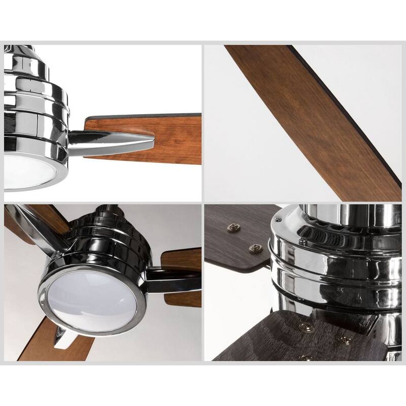 Gaze Collection 60" LED Reversible Three-Blade Ceiling Fan - 60 in x 60 in x 13.125 in - 60 in x 60 in x 13.125 in