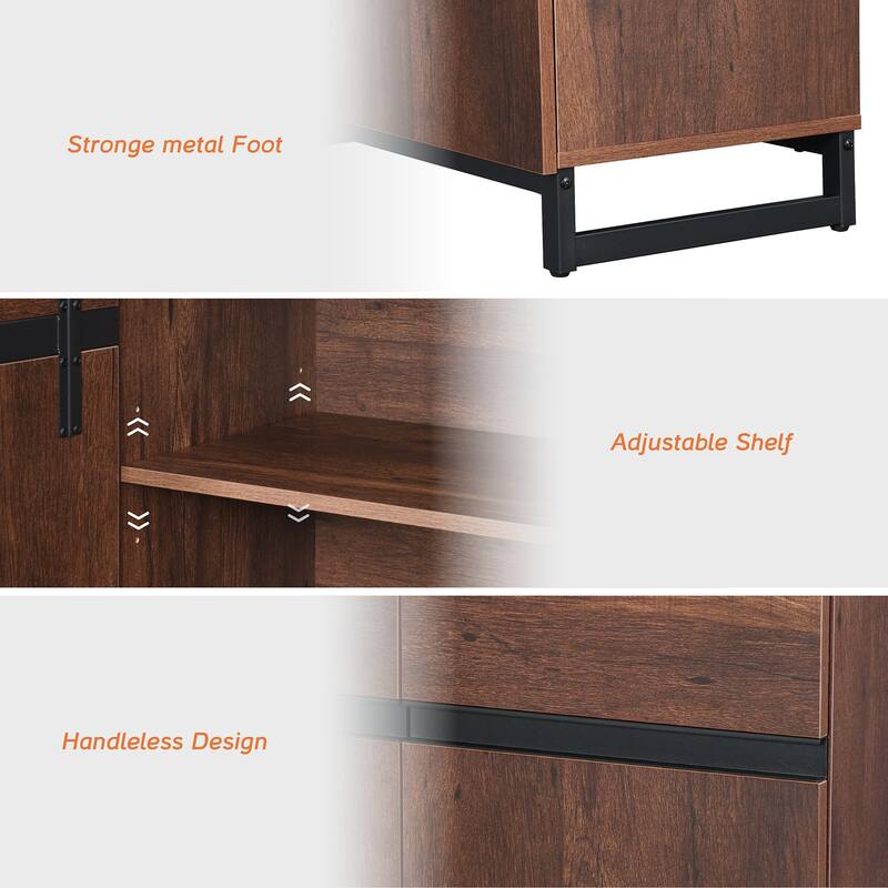WAMPAT Fireplace TV Stand for TVs up to 60 inch