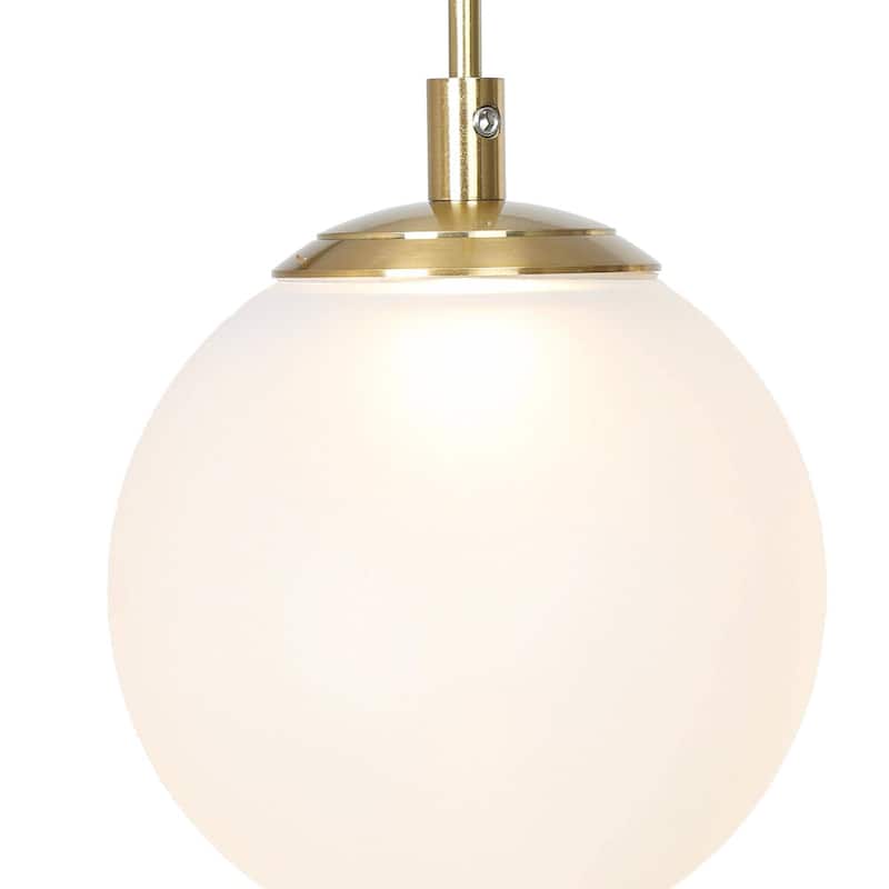 Modern 3-Light Gold LED Chandelier Linear Glass Island Lights for Dining Room - 23 “